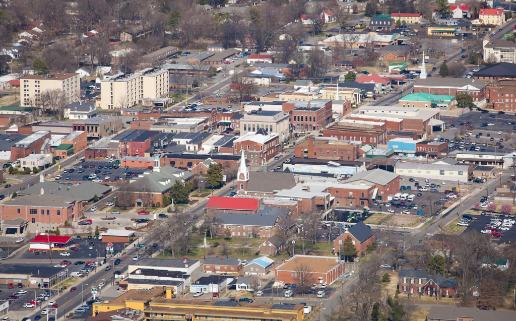 gallatin drone services, main street, aerial photography