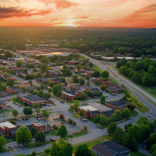 mt juliet aerial photography, square, mt juliet drone services, construction sunset