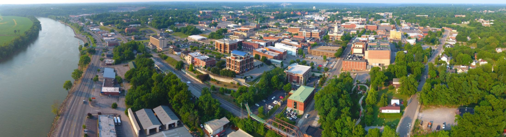 panoramic clarksville aerial photography, clarksvillle drone services, cityscape